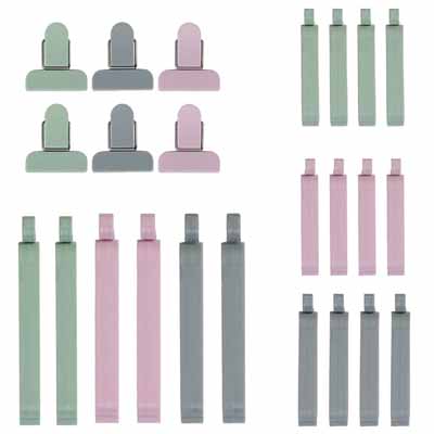 Wenosda 36Pcs Sealing Clips Food Bag Clip Plastic Seal Clamp 3 Size Close Storage Bags Sealer for Snack/Home/Kitchen/Office/Travel/Camping (36PCS)